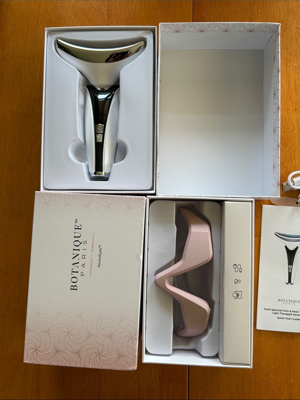NEW! BOTANIQUE Paris RevitalEyes and Chin & Neck Light Therapy Set of 2